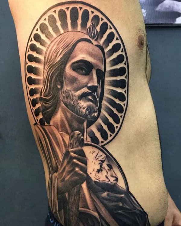 San Judas Flag Tattoo