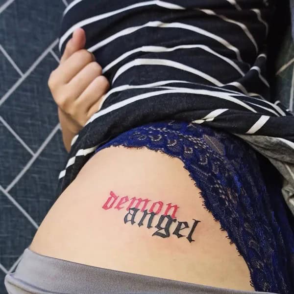 Bite Me Butt Tattoo