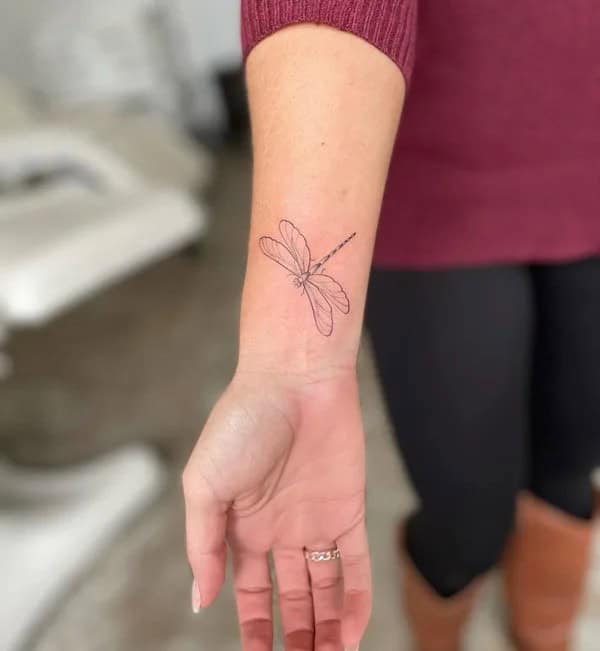 Dragonfly Tattoo On Wrist