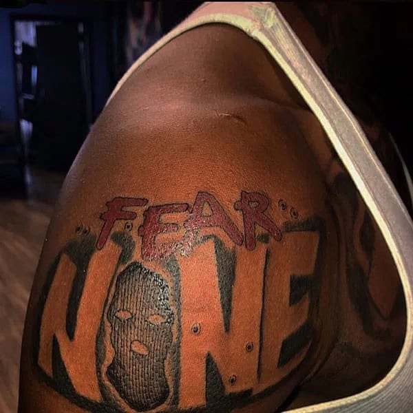 Fear None Skull Tattoo