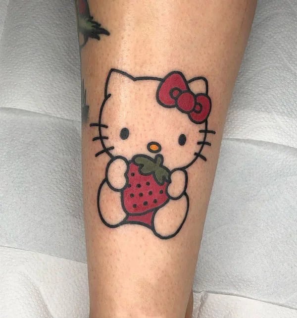 Ankle Hello Kitty Tattoo