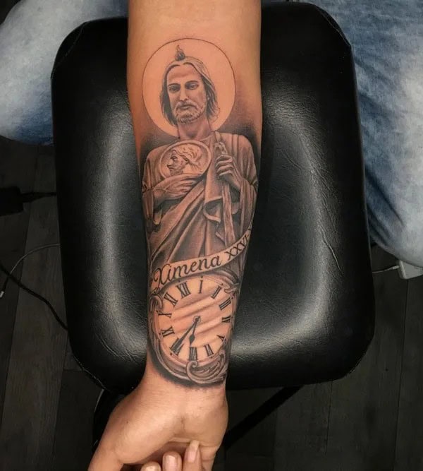 San Judas Flag Tattoo