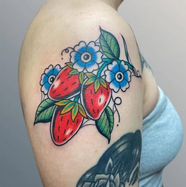 More Designs of Strawberry Tattoos To Check Out This Instant