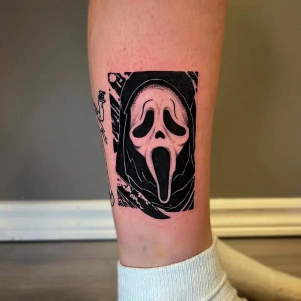 Ghostface Tattoo On Arm