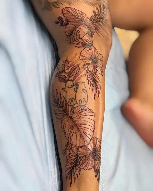 Monstera Leaf Tattoo