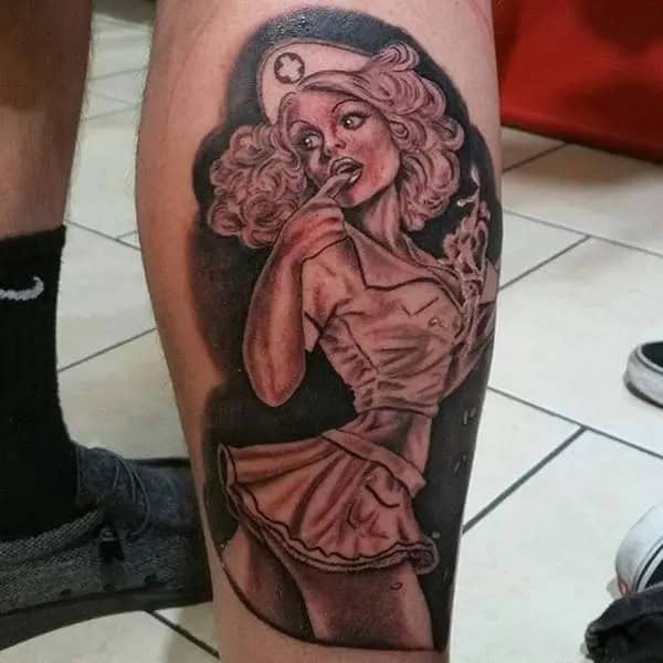 Nurse Pin-Up Tattoo