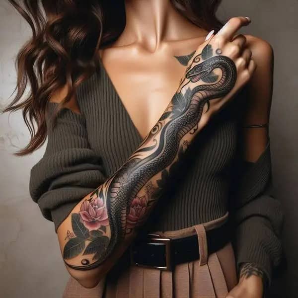 Japanese Snake Tattoo