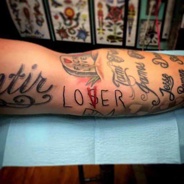 Evil Loser Lover tattoo