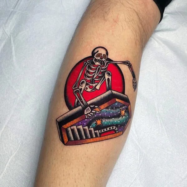 Traditional Skeleton Tattoo