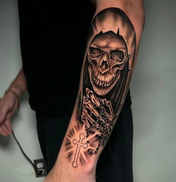 Grim Reaper Forearm Tattoo