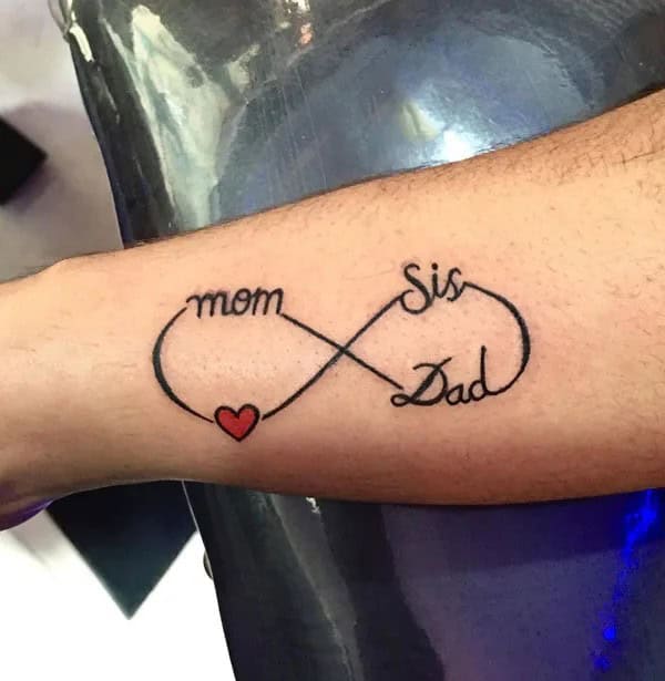 Mom and Dad Flower Tattoo