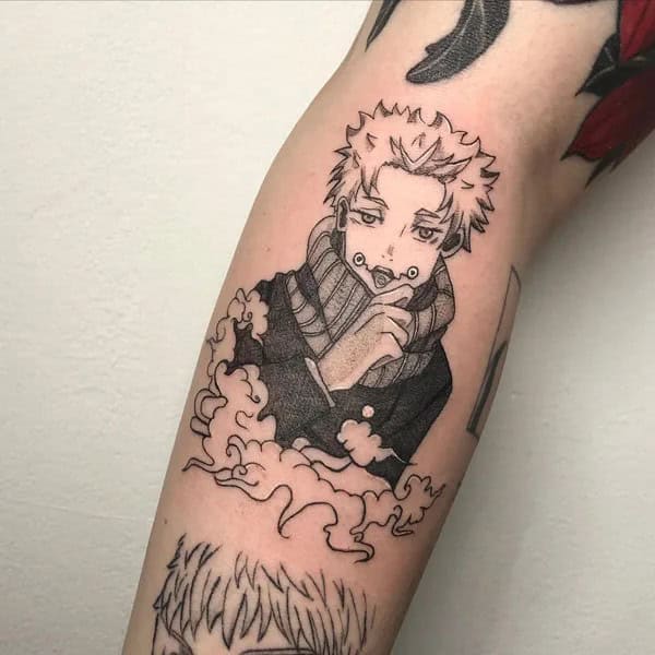 “Jujutsu Kaisen” Neck Tattoo