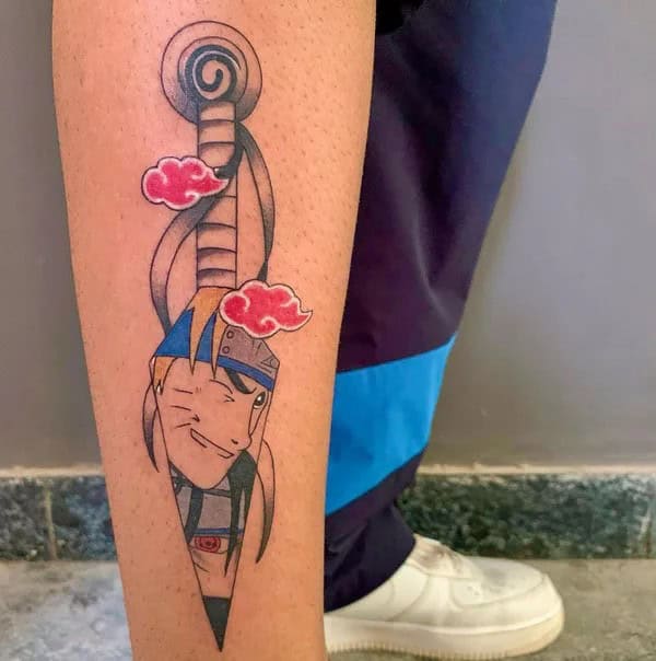 Anime Knife Tattoo