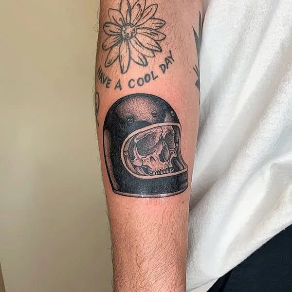 Motorcycle Helmet Tattoo