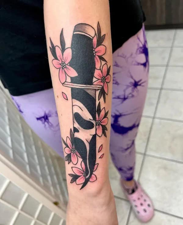 Ghostface Tattoo On Arm