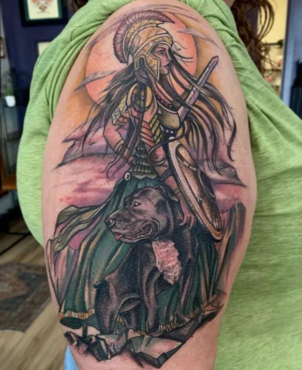 Female Warrior Tattoo