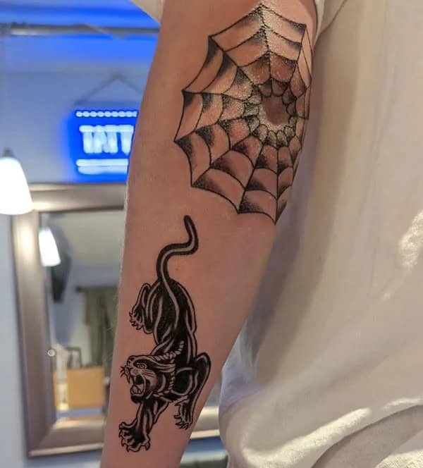 Black Panther Arm Tattoo