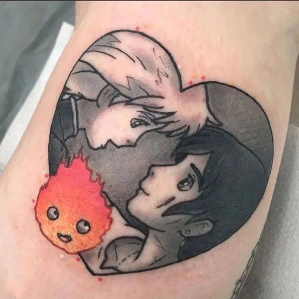 Sleeve Howl’s Moving Castle Tattoo