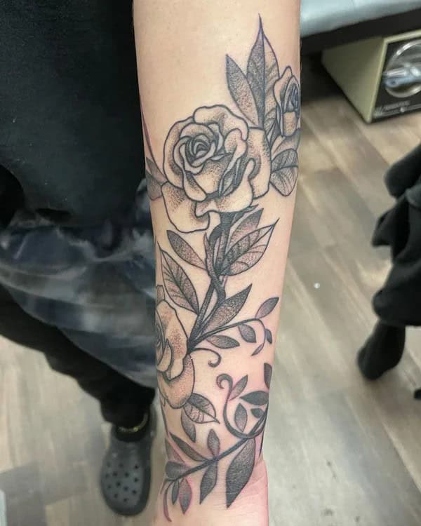 Rose Vine Tattoo