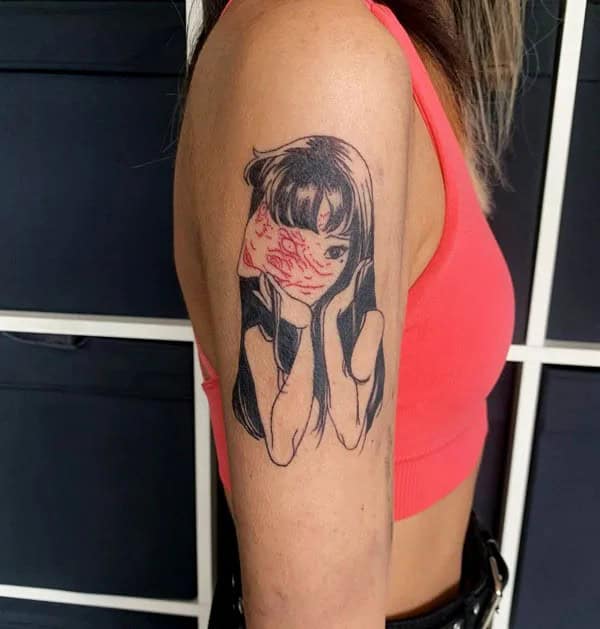 Geometric Junji Ito Tattoo