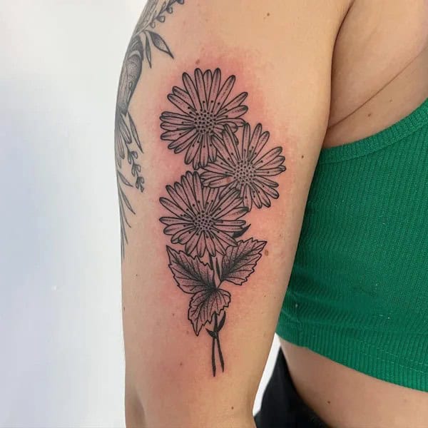 September Birth Flower Tattoo on Arm