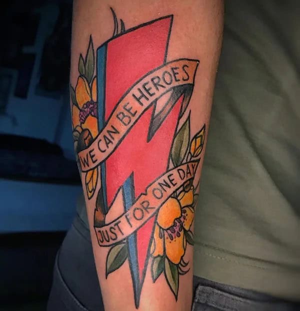 Traditional Lightning Bolt Tattoo