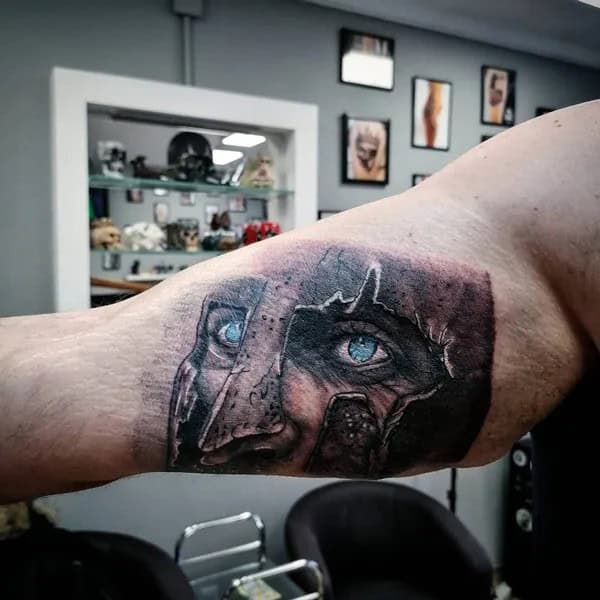 Spartan Bicep Tattoo