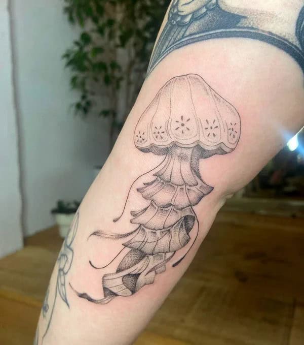 Jellyfish Tattoo Black and White