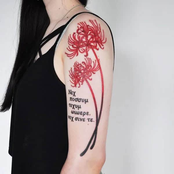 Demon Slayer Spider Lily Tattoo