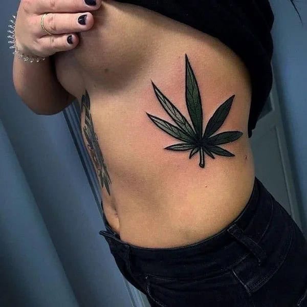 Weed Leaf Tattoo