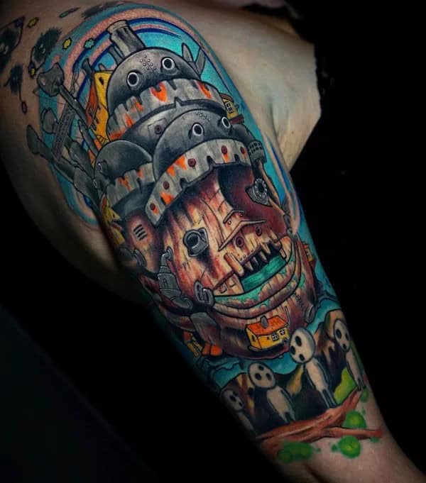 Sleeve Howl’s Moving Castle Tattoo