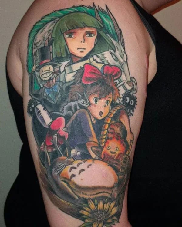 Sleeve Howl’s Moving Castle Tattoo