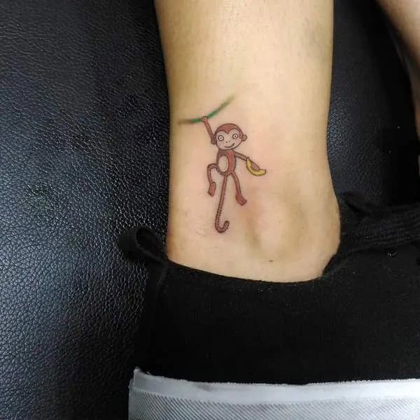 Cute Monkey Tattoo