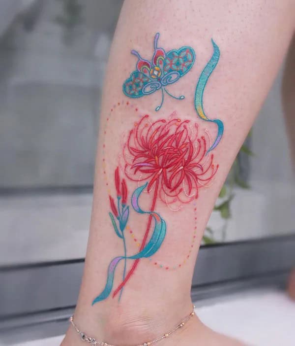 Demon Slayer Spider Lily Tattoo