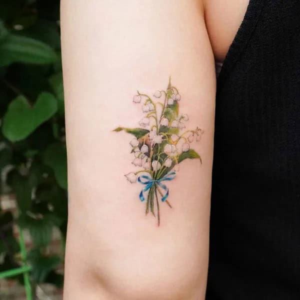 Lily of The Valley Forearm Tattoo