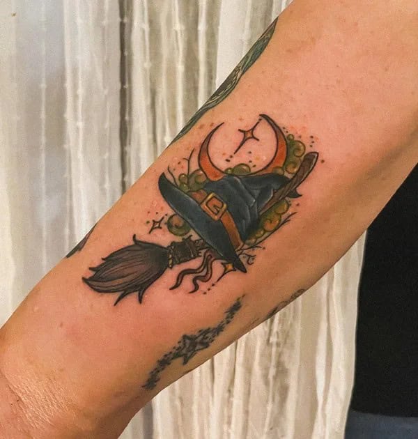 Witch Broom Tattoo