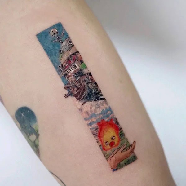 Sleeve Howl’s Moving Castle Tattoo