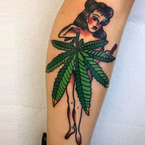 Tribal Weed Tattoo