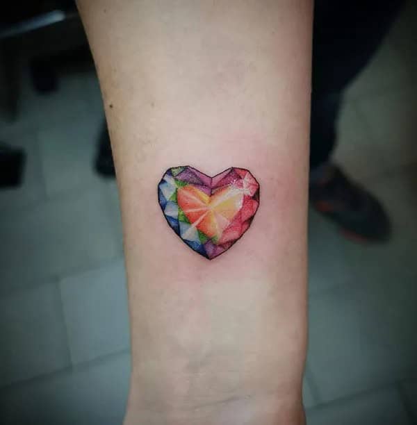 Colored Diamond Tattoo