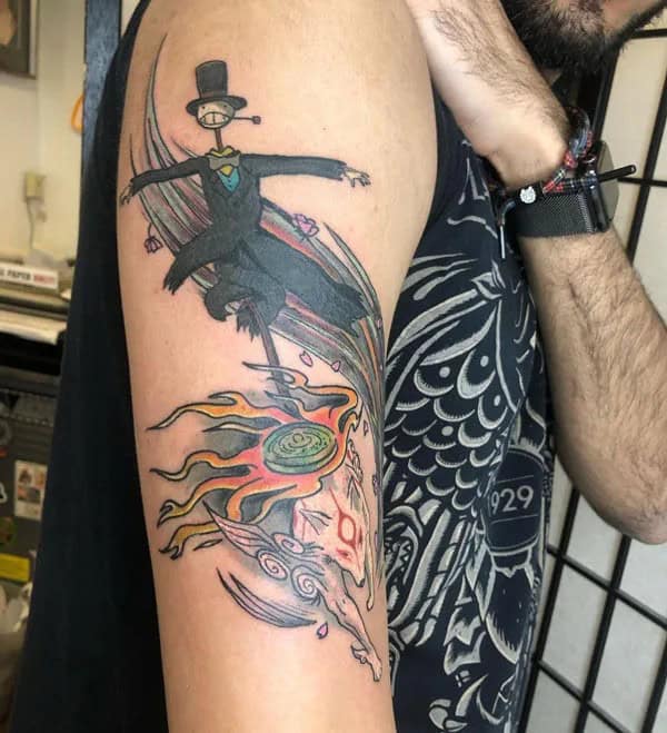 Sleeve Howl’s Moving Castle Tattoo