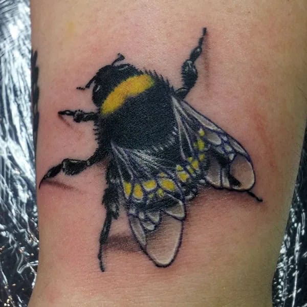 Realistic Bee Tattoo