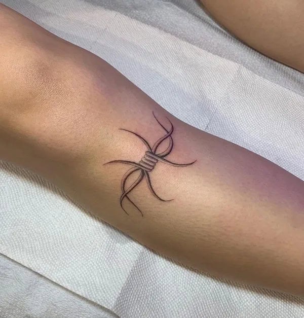 Simple Barbed Wire Tattoo