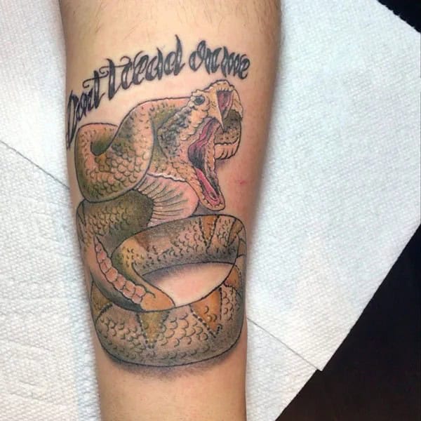 “Don’t Tread On Me” Back Tattoo