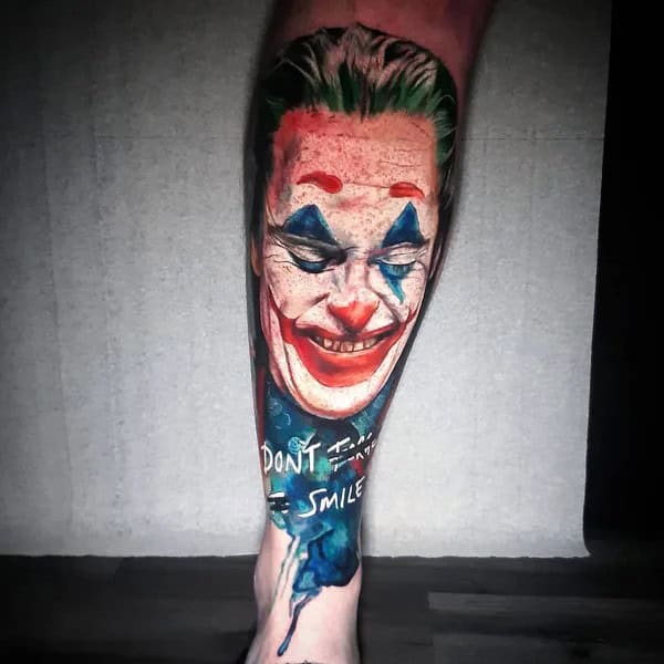 Realistic Joker Tattoo