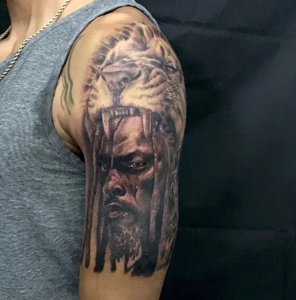 African Warrior Tattoo