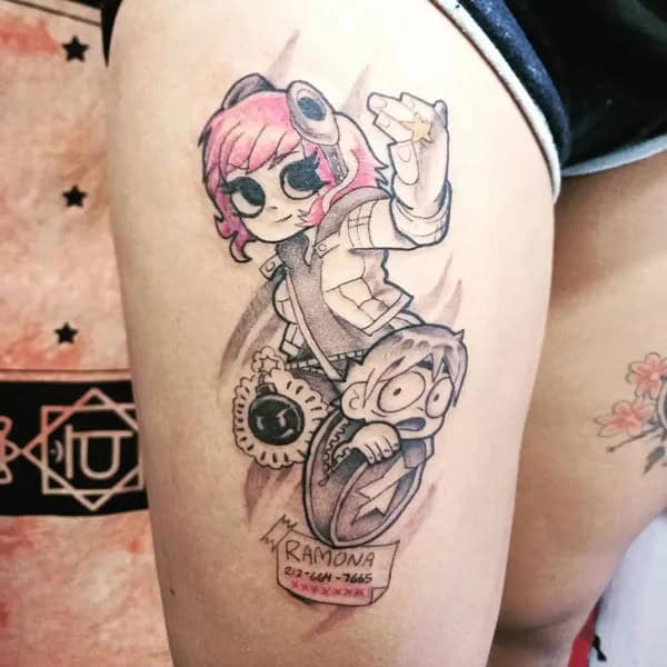 Anime Foot Tattoo