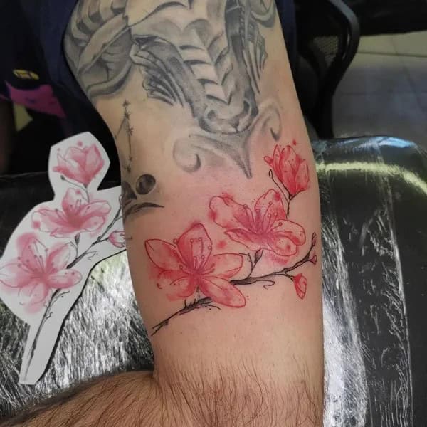 Cherry Flower Tattoo