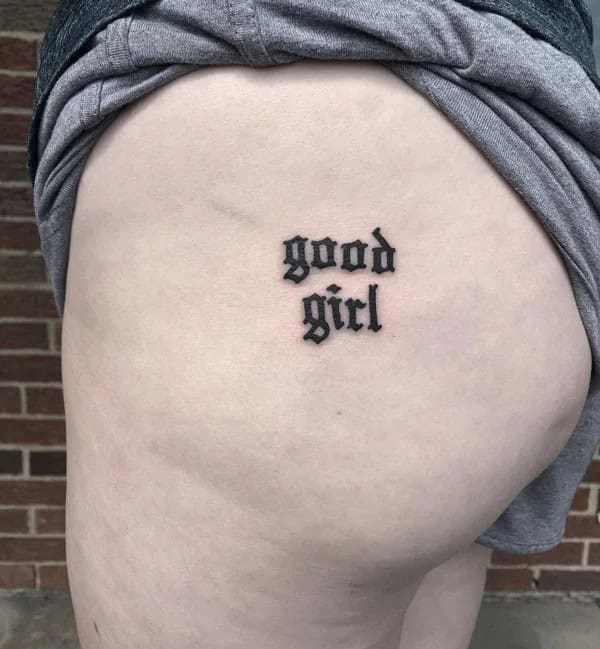 Bite Me Butt Tattoo