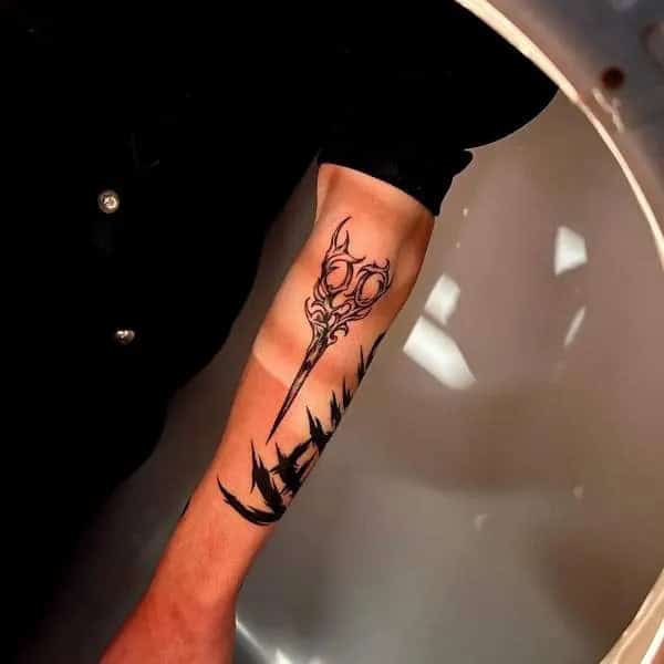 Scissor Forearm Tattoo