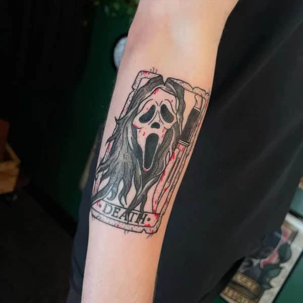 Scream Wrist Tattoo